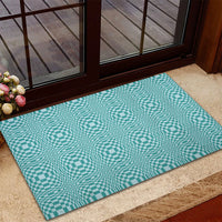 Cyan Filipino Binakol Motifs Rubber Doormat Mabuhay Philippines Festival Kusikus Pattern LT14 - Polynesian Pride