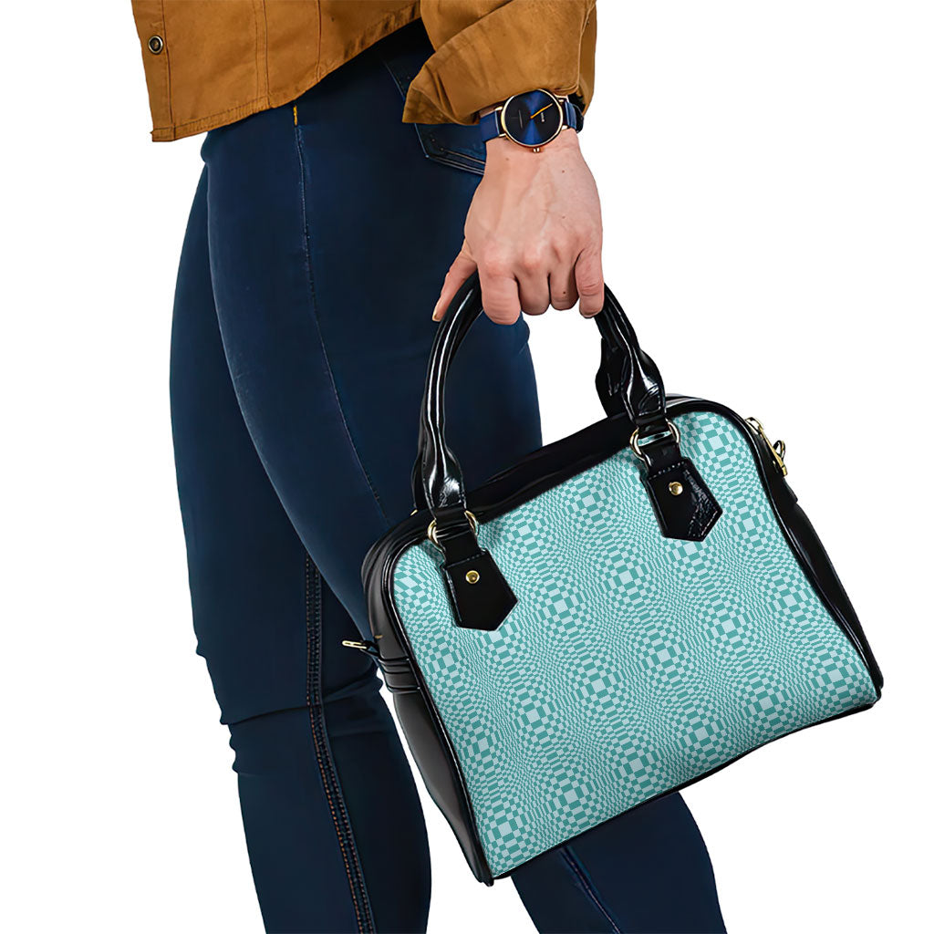 Cyan Filipino Binakol Motifs Shoulder Handbag Mabuhay Philippines Festival Kusikus Pattern LT14 - Polynesian Pride
