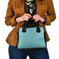 Cyan Filipino Binakol Motifs Shoulder Handbag Mabuhay Philippines Festival Kusikus Pattern LT14 - Polynesian Pride