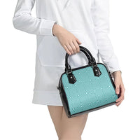 Cyan Filipino Binakol Motifs Shoulder Handbag Mabuhay Philippines Festival Kusikus Pattern LT14 - Polynesian Pride