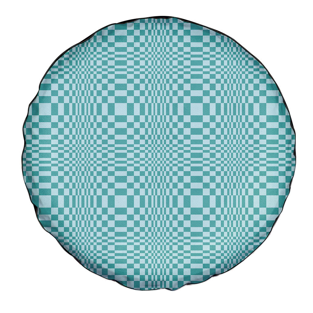 Cyan Filipino Binakol Motifs Spare Tire Cover Mabuhay Philippines Festival Kusikus Pattern LT14 - Polynesian Pride