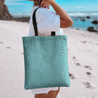 Cyan Filipino Binakol Motifs Tote Bag Mabuhay Philippines Festival Kusikus Pattern LT14 - Polynesian Pride