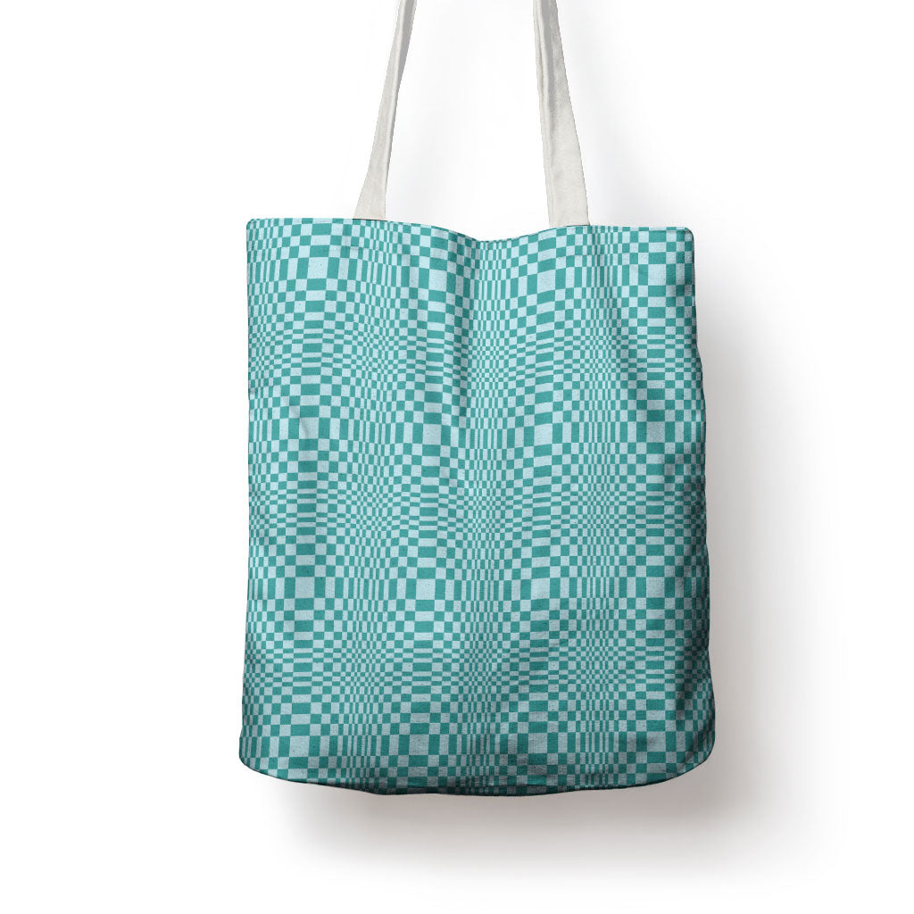 Cyan Filipino Binakol Motifs Tote Bag Mabuhay Philippines Festival Kusikus Pattern LT14 - Polynesian Pride
