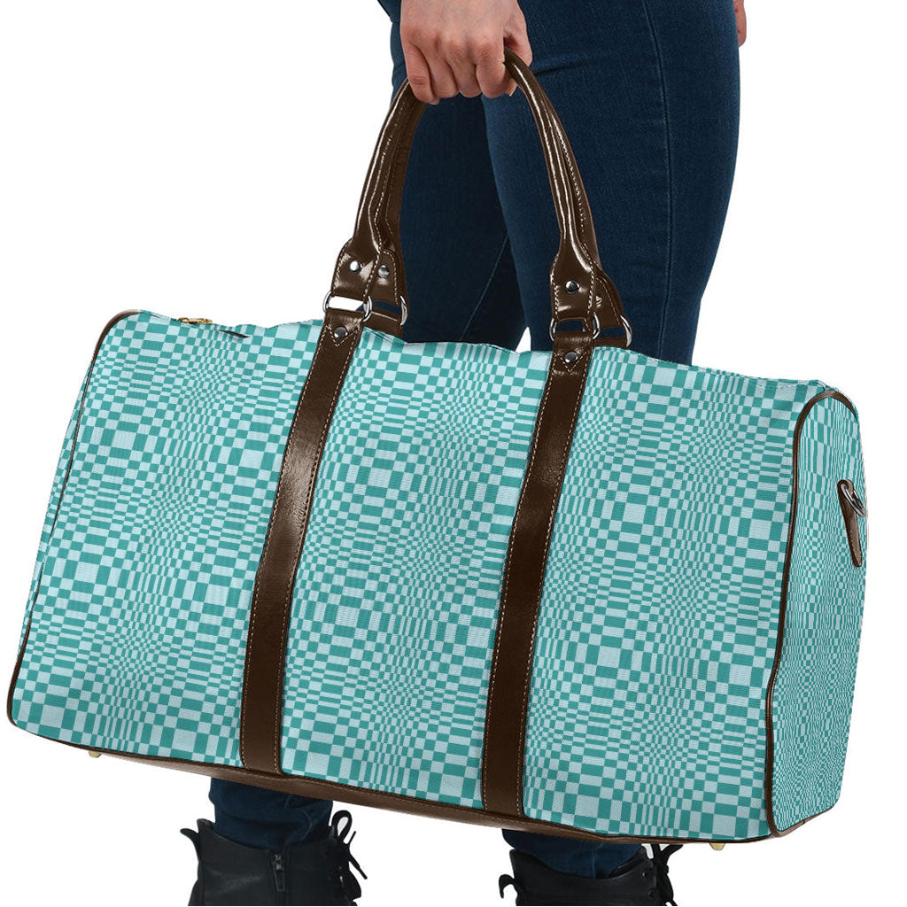 Cyan Filipino Binakol Motifs Travel Bag Mabuhay Philippines Festival Kusikus Pattern LT14 - Polynesian Pride