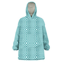 Cyan Filipino Binakol Motifs Wearable Blanket Hoodie Mabuhay Philippines Festival Kusikus Pattern LT14 One Size Cyan - Polynesian Pride