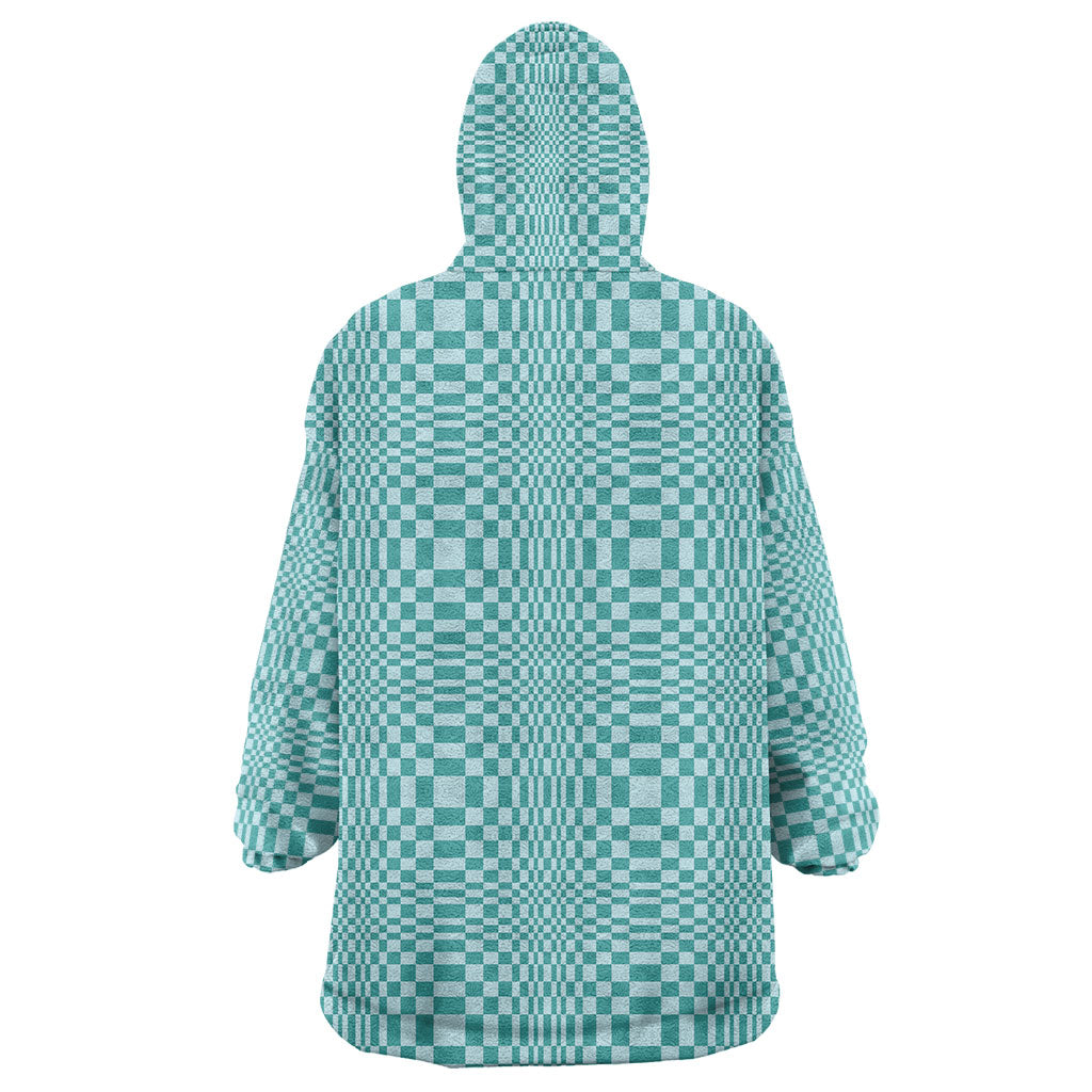 Cyan Filipino Binakol Motifs Wearable Blanket Hoodie Mabuhay Philippines Festival Kusikus Pattern LT14 - Polynesian Pride
