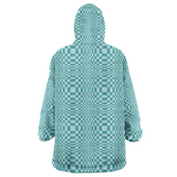Cyan Filipino Binakol Motifs Wearable Blanket Hoodie Mabuhay Philippines Festival Kusikus Pattern LT14 - Polynesian Pride