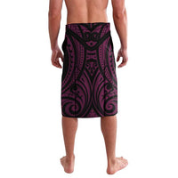 New Zealand Silver Fern Rugby Custom Lavalava All Black Maori Pattern Pink - Polynesian Pride
