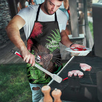Meri Kirihimete New Zealand Apron Piwakawaka Koru Fern Mix Pohutukawa LT14 - Polynesian Pride