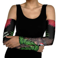 Meri Kirihimete New Zealand Arm Sleeves Piwakawaka Koru Fern Mix Pohutukawa LT14 - Polynesian Pride