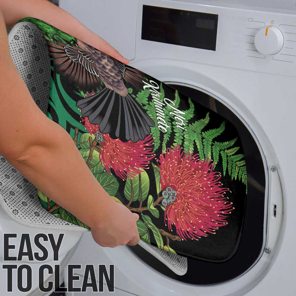 Meri Kirihimete New Zealand Bathroom Set Piwakawaka Koru Fern Mix Pohutukawa LT14 - Polynesian Pride