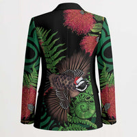 Meri Kirihimete New Zealand Blazer Piwakawaka Koru Fern Mix Pohutukawa LT14 - Polynesian Pride