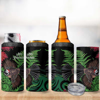 Meri Kirihimete New Zealand 4 in 1 Can Cooler Tumbler Piwakawaka Koru Fern Mix Pohutukawa LT14 - Polynesian Pride