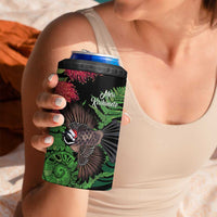 Meri Kirihimete New Zealand 4 in 1 Can Cooler Tumbler Piwakawaka Koru Fern Mix Pohutukawa LT14 - Polynesian Pride