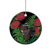Meri Kirihimete New Zealand Ceramic Ornament Piwakawaka Koru Fern Mix Pohutukawa LT14 - Polynesian Pride