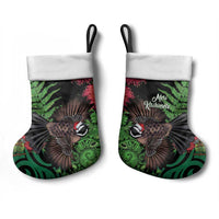Meri Kirihimete New Zealand Christmas Stocking Piwakawaka Koru Fern Mix Pohutukawa LT14 - Polynesian Pride