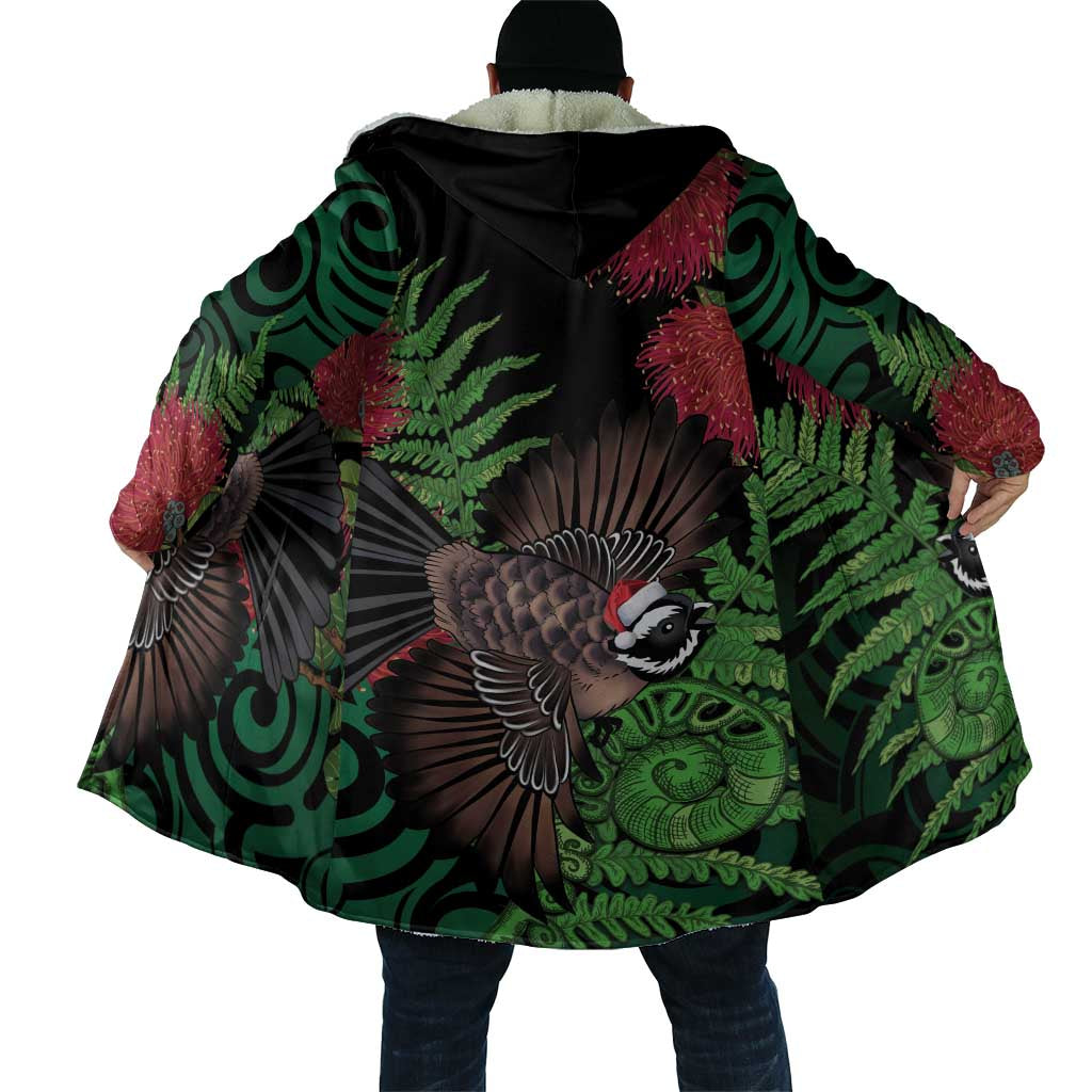 Meri Kirihimete New Zealand Cloak Piwakawaka Koru Fern Mix Pohutukawa LT14 - Polynesian Pride