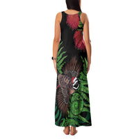 Meri Kirihimete New Zealand Family Matching Tank Maxi Dress and Hawaiian Shirt Piwakawaka Koru Fern Mix Pohutukawa LT14 - Polynesian Pride