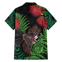 Meri Kirihimete New Zealand Hawaiian Shirt Piwakawaka Koru Fern Mix Pohutukawa LT14 - Polynesian Pride