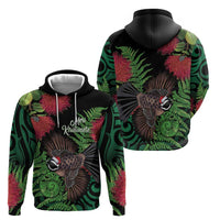 Meri Kirihimete New Zealand Hoodie Piwakawaka Koru Fern Mix Pohutukawa LT14 - Polynesian Pride