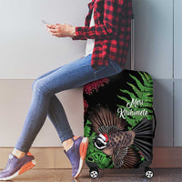 Meri Kirihimete New Zealand Luggage Cover Piwakawaka Koru Fern Mix Pohutukawa LT14 - Polynesian Pride