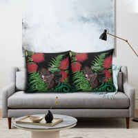 Meri Kirihimete New Zealand Pillow Cover Piwakawaka Koru Fern Mix Pohutukawa LT14 - Polynesian Pride
