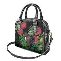 Meri Kirihimete New Zealand Shoulder Handbag Piwakawaka Koru Fern Mix Pohutukawa LT14 - Polynesian Pride