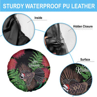 Meri Kirihimete New Zealand Spare Tire Cover Piwakawaka Koru Fern Mix Pohutukawa LT14 - Polynesian Pride