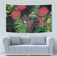 Meri Kirihimete New Zealand Tapestry Piwakawaka Koru Fern Mix Pohutukawa LT14 - Polynesian Pride