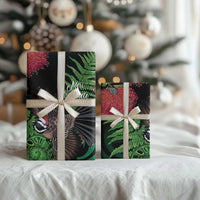 Meri Kirihimete New Zealand Wrapping Paper Piwakawaka Koru Fern Mix Pohutukawa LT14 - Polynesian Pride