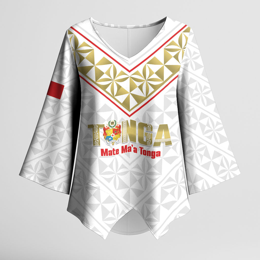 Mate Maa Tonga Rugby Custom Kimono Sleeve Blouse 2026 Tongan Ngatu Pattern