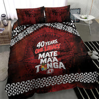 Mate Maa Tonga Rugby 2026 Bedding Set 40 Years Anniversary One Legacy LT14 - Polynesian Pride