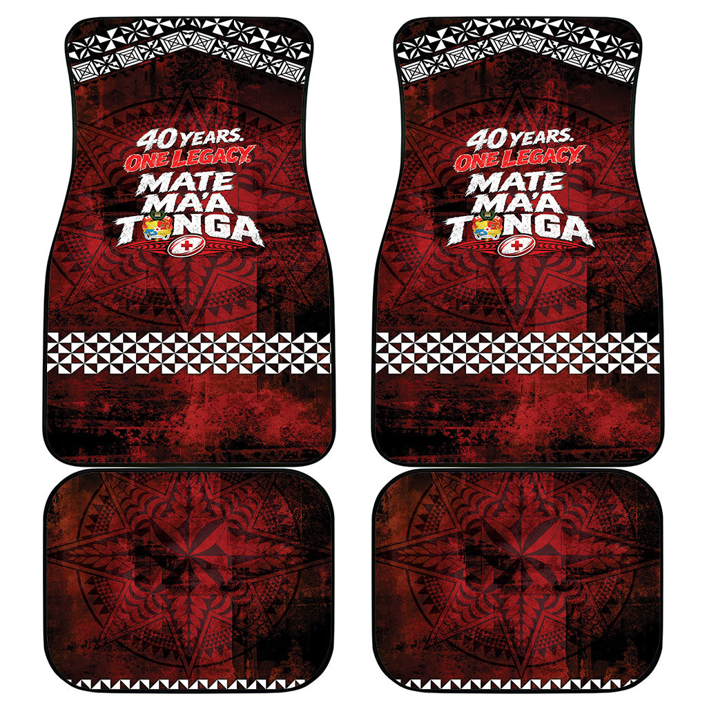 Mate Maa Tonga Rugby 2026 Car Mats 40 Years Anniversary One Legacy
