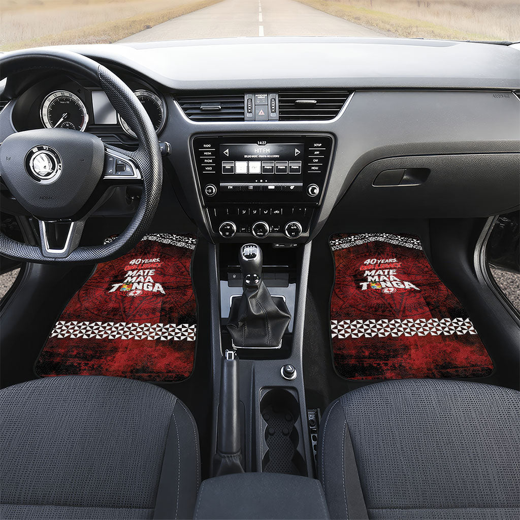 Mate Maa Tonga Rugby 2026 Car Mats 40 Years Anniversary One Legacy