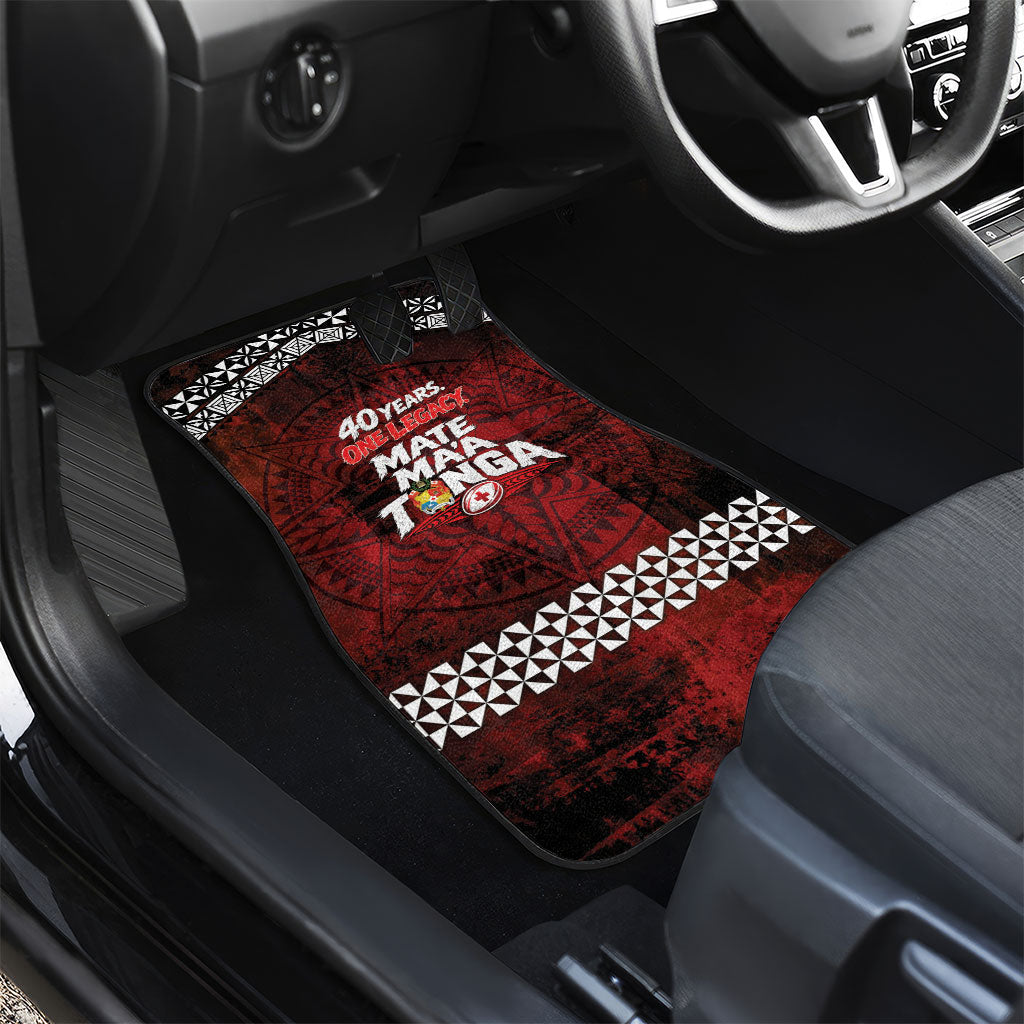 Mate Maa Tonga Rugby 2026 Car Mats 40 Years Anniversary One Legacy