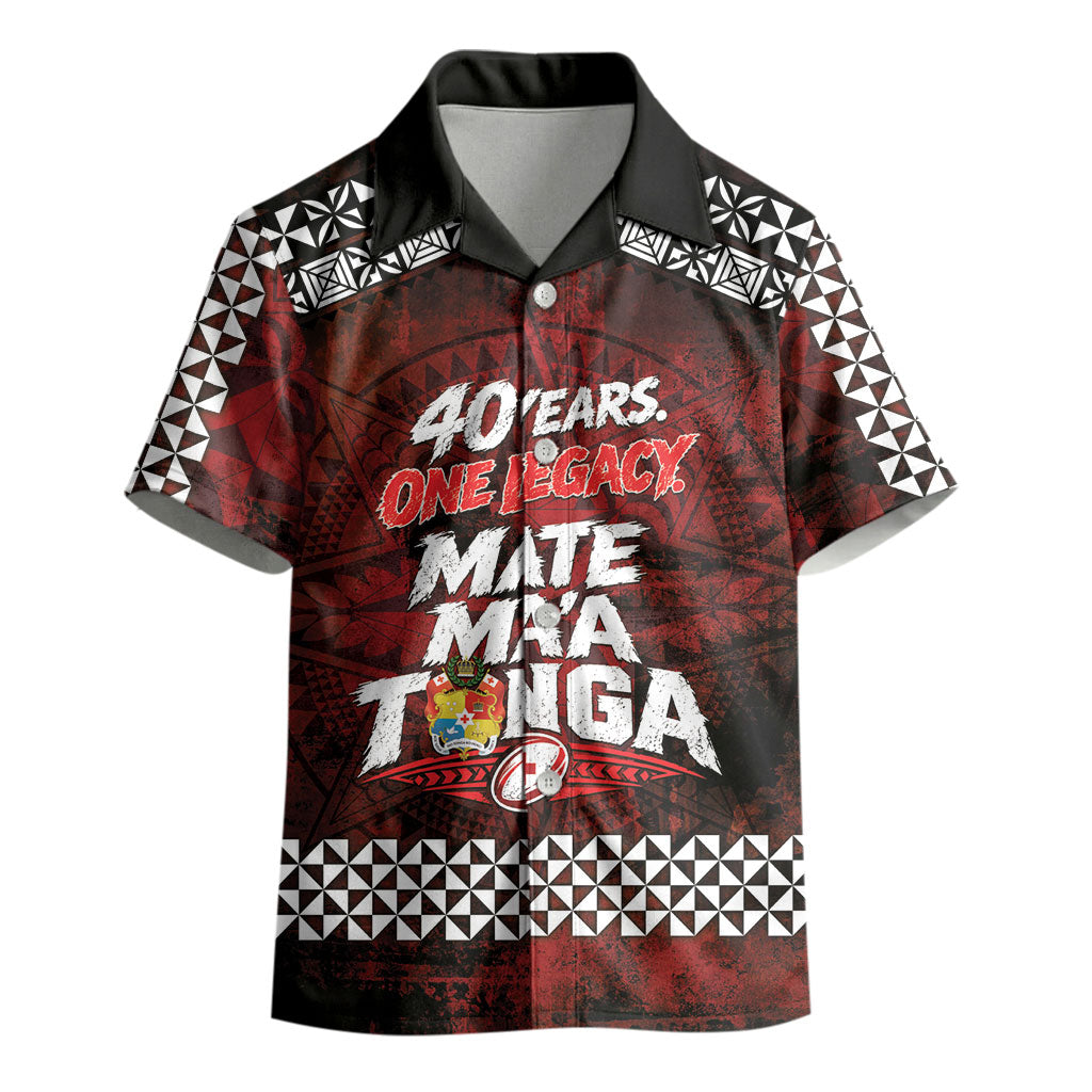 Mate Maa Tonga Rugby 2026 Kid Hawaiian Shirt 40 Years Anniversary One Legacy