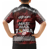 Mate Maa Tonga Rugby 2026 Kid Hawaiian Shirt 40 Years Anniversary One Legacy