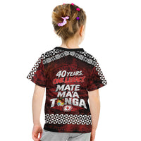 Mate Maa Tonga Rugby 2026 Kid T Shirt 40 Years Anniversary One Legacy LT14 - Polynesian Pride