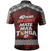 Mate Maa Tonga Rugby 2026 Polo Shirt 40 Years Anniversary One Legacy LT14 - Polynesian Pride