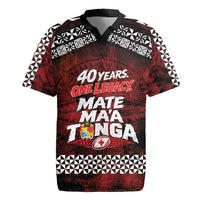 Mate Maa Tonga Rugby 2026 Rugby Jersey 40 Years Anniversary One Legacy LT14 Red - Polynesian Pride