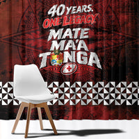 Mate Maa Tonga Rugby 2026 Window Curtain 40 Years Anniversary One Legacy LT14 - Polynesian Pride