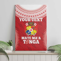 Custom Tonga Mate Maa Canvas Wall Art Go Champions Tongan Ngatu - Red