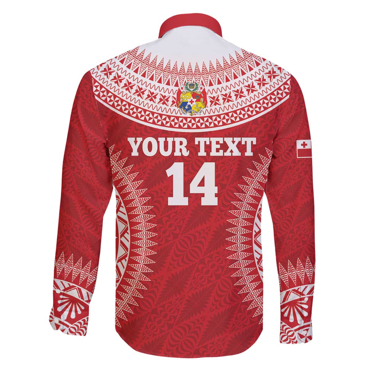 Custom Tonga Mate Maa Family Matching Off The Shoulder Long Sleeve Dress and Hawaiian Shirt Go Champions Tongan Ngatu - Red LT14 - Polynesian Pride