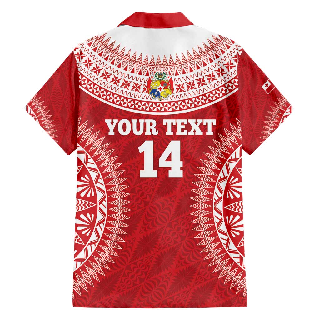 Custom Tonga Mate Maa Family Matching Tank Maxi Dress and Hawaiian Shirt Go Champions Tongan Ngatu - Red LT14 - Polynesian Pride