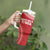 Personalised Tonga Mate Maa Tumbler With Handle Go Champions Tongan Ngatu - Red