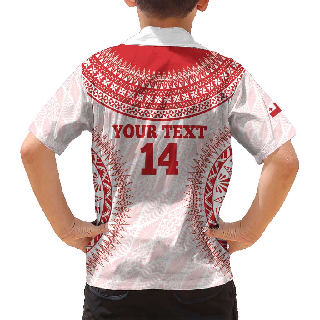 Custom Tonga Mate Maa Family Matching Tank Maxi Dress and Hawaiian Shirt Go Champions Tongan Ngatu - White LT14 - Polynesian Pride