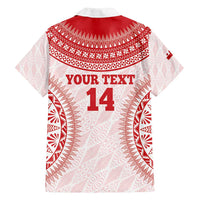 Custom Tonga Mate Maa Family Matching Tank Maxi Dress and Hawaiian Shirt Go Champions Tongan Ngatu - White LT14 - Polynesian Pride