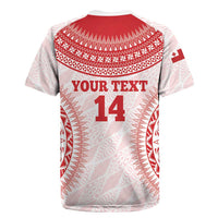 Custom Tonga Mate Maa Rugby Jersey Go Champions Tongan Ngatu - White
