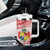 Personalised Tonga Mate Maa Tumbler With Handle Go Champions Tongan Ngatu - White