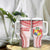 Personalised Tonga Mate Maa Tumbler With Handle Go Champions Tongan Ngatu - White